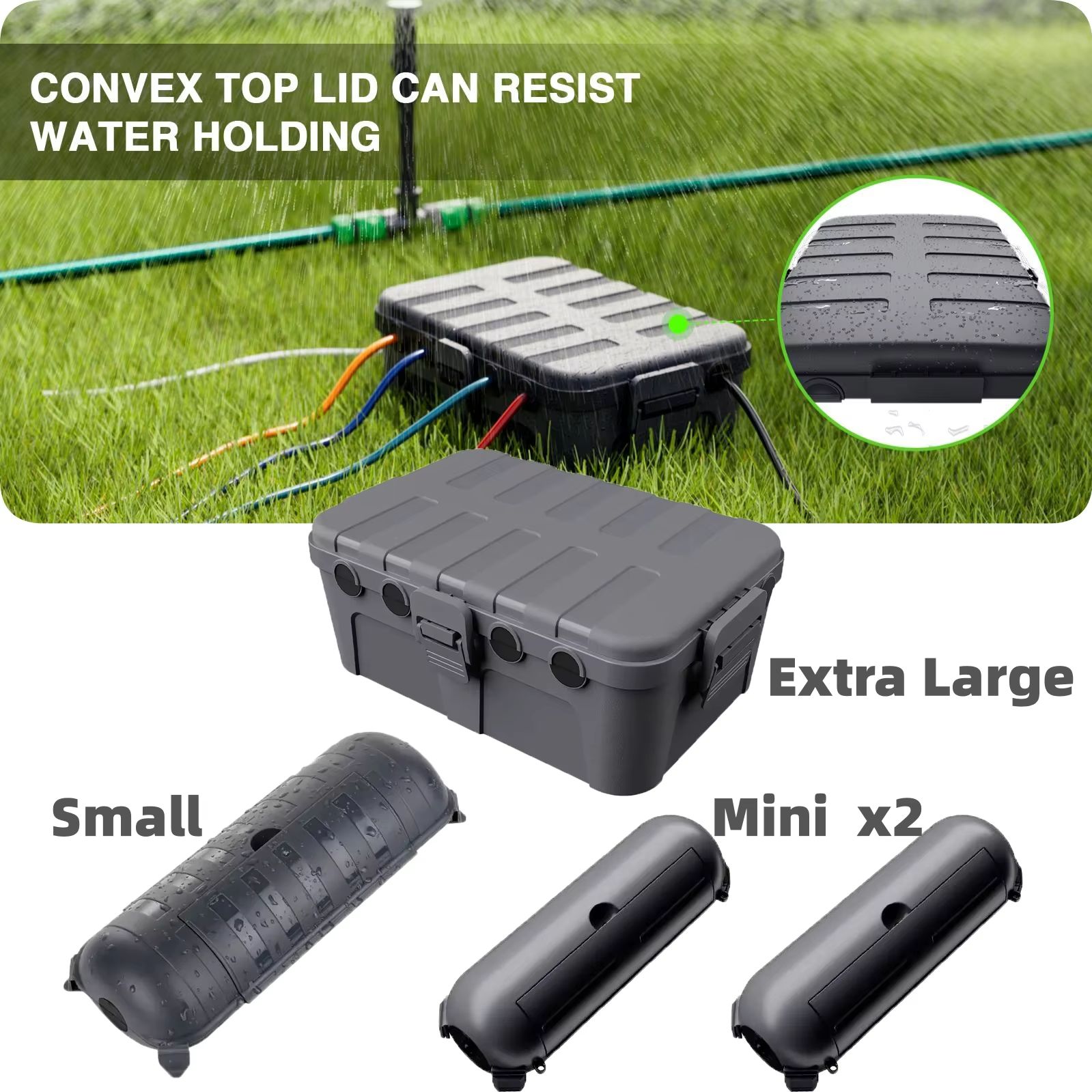 Outdoor Power Strip With Cover - ฝาครอบสายไฟฟ้ากลางแจ้งขนาดใหญ่ ทนทานต่อสภาพอากาศ สำหรับป้องกันสายต่อพ่วง ปลั๊กพ่วง ปลั๊กไฟฟ้า และไฟตกแต่งวันหยุด