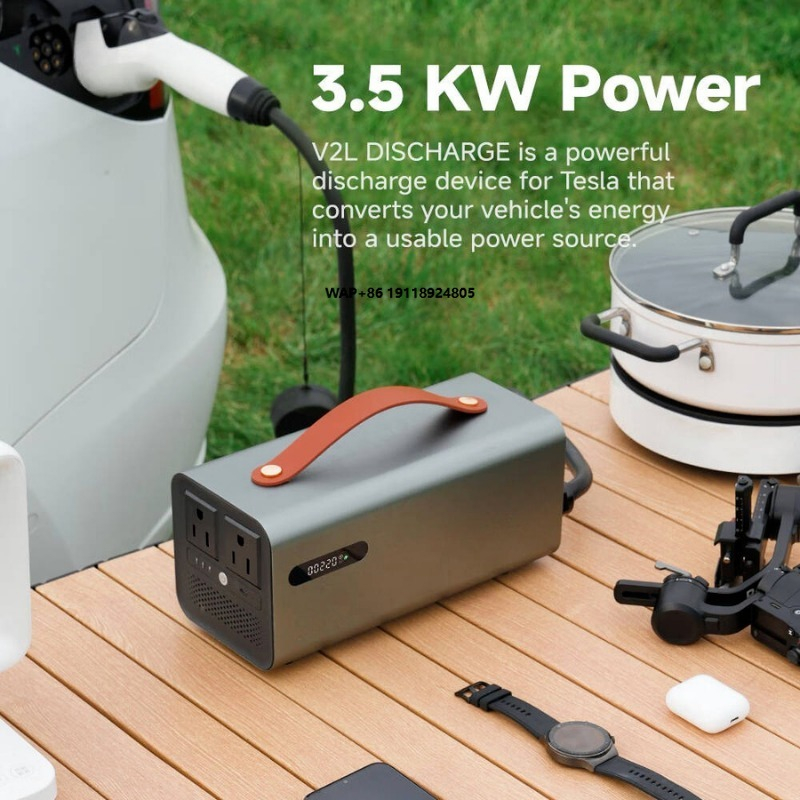 Outdoor Power For Camping - สถานีจ่ายไฟ NACS V2L ขนาด 3.5 กิโลวัตต์
