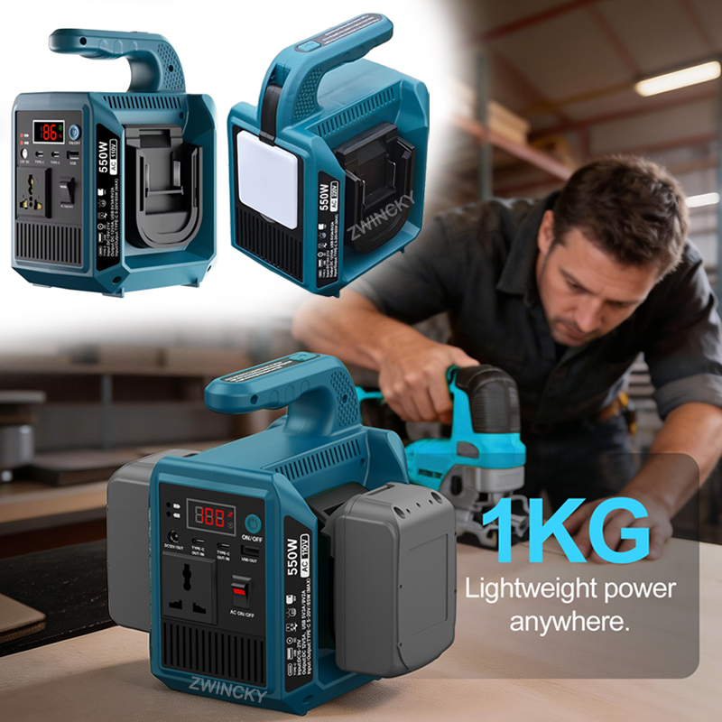 Outdoor Power Usa - อินเวอร์เตอร์พกพา 550W สำหรับแบตเตอรี่ Makita 18V แปลงเป็น