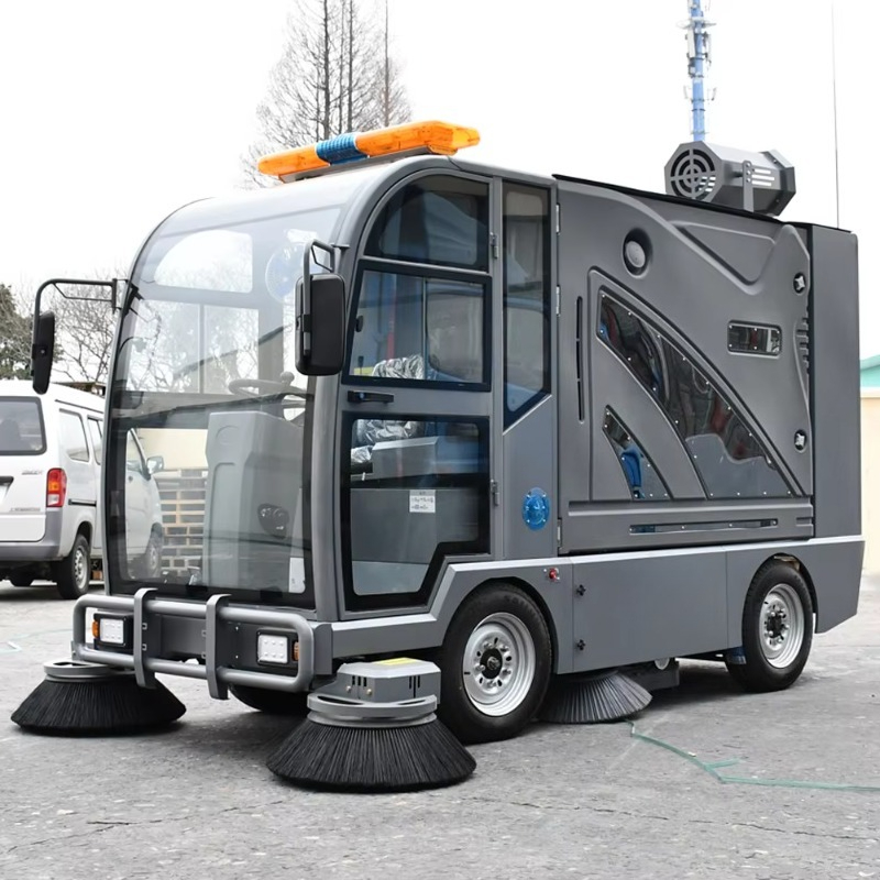Quality Outdoor Power - รถกวาดถนนไฟฟ้า YG15 คุณภาพสูงแบบใหม่สำหรับใช้งานกลางแจ้ง ขับเคลื่อนด้วยแบตเตอรี่ แบบขับขี่เอง ถังเก็บขยะขนาด