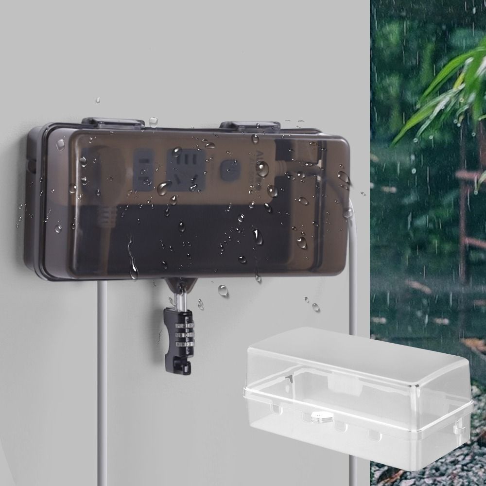 กล่องเก็บปลั๊กพลาสติกทนทาน ป้อ - Outdoor Power Strip With Cover บทวิจารณ์และราคา