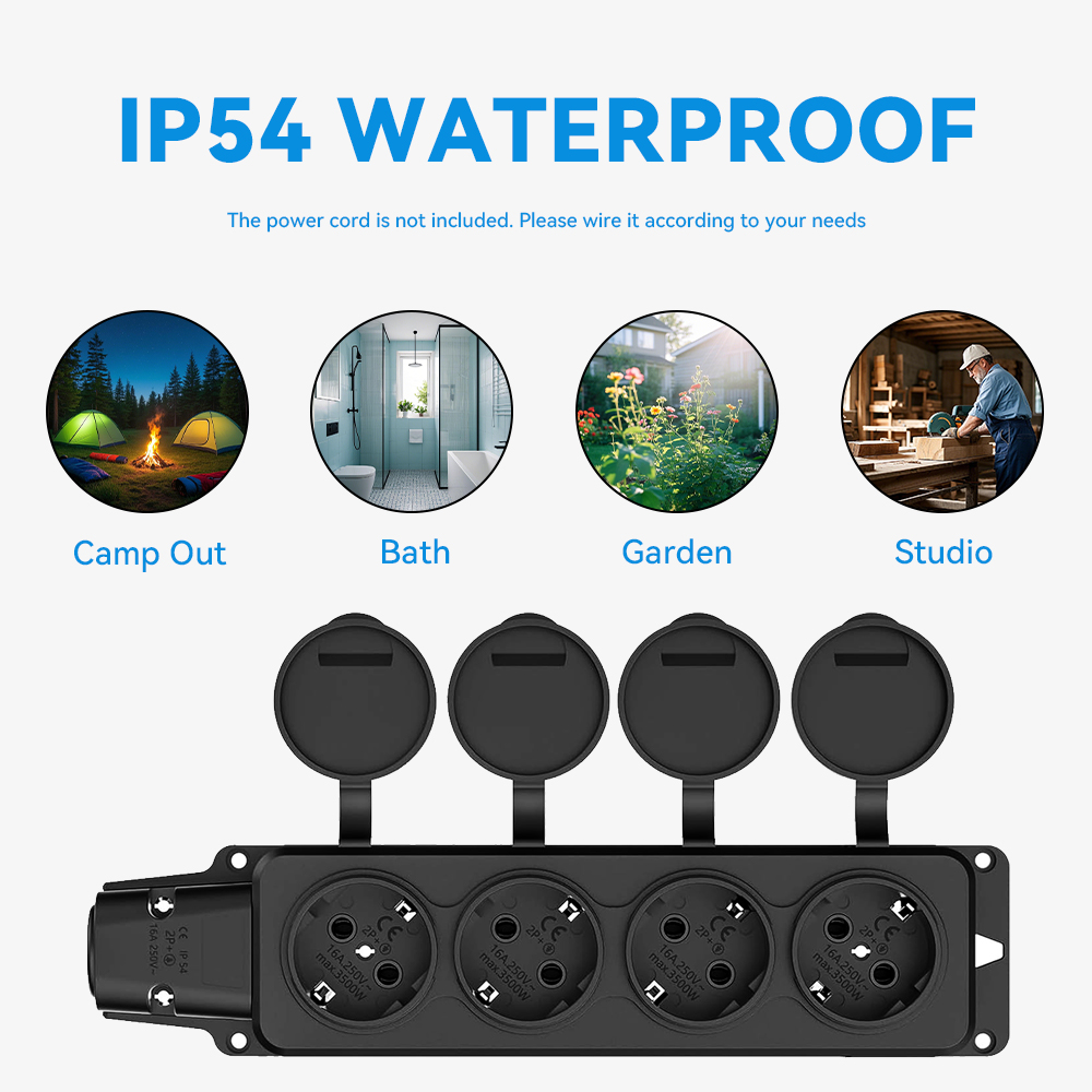ปลั๊กไฟกลางแจ้งกันน้ำ, 1/2/3/4 - Outdoor Power Strip With Cover บทวิจารณ์และราคา