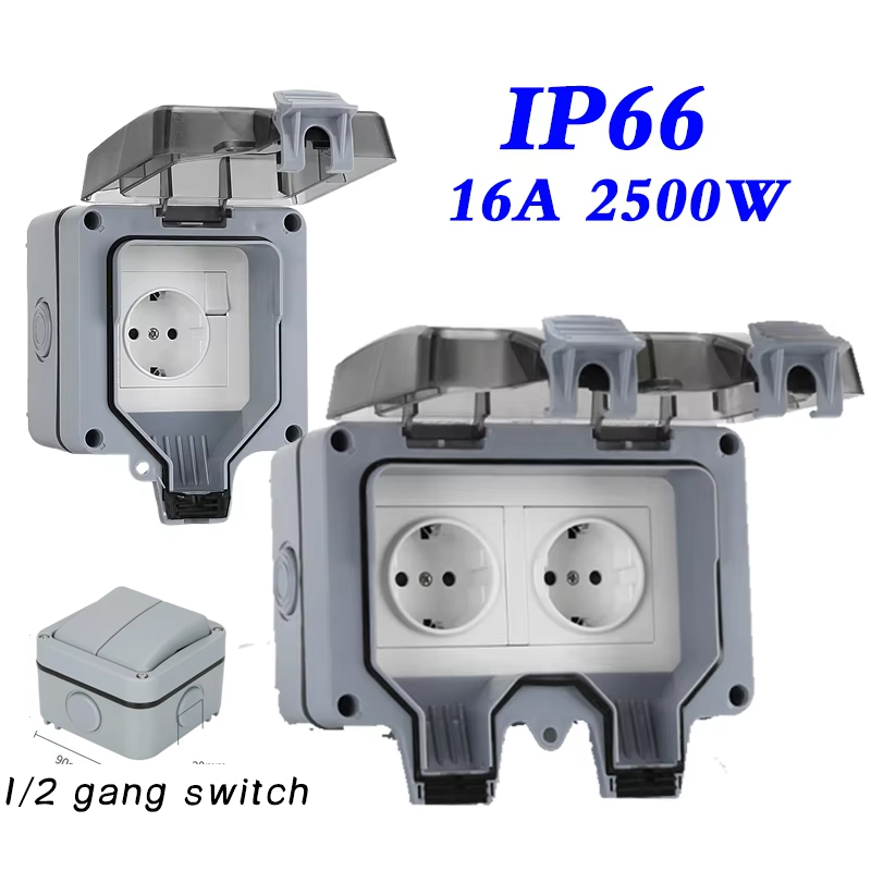 EU KR ผนังกลางแจ้งซ็อกเก็ตกันน - Outdoor Power Usa บทวิจารณ์และราคา